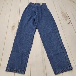 Lucy & Yak super high rise dark wash tapered jeans slouchy